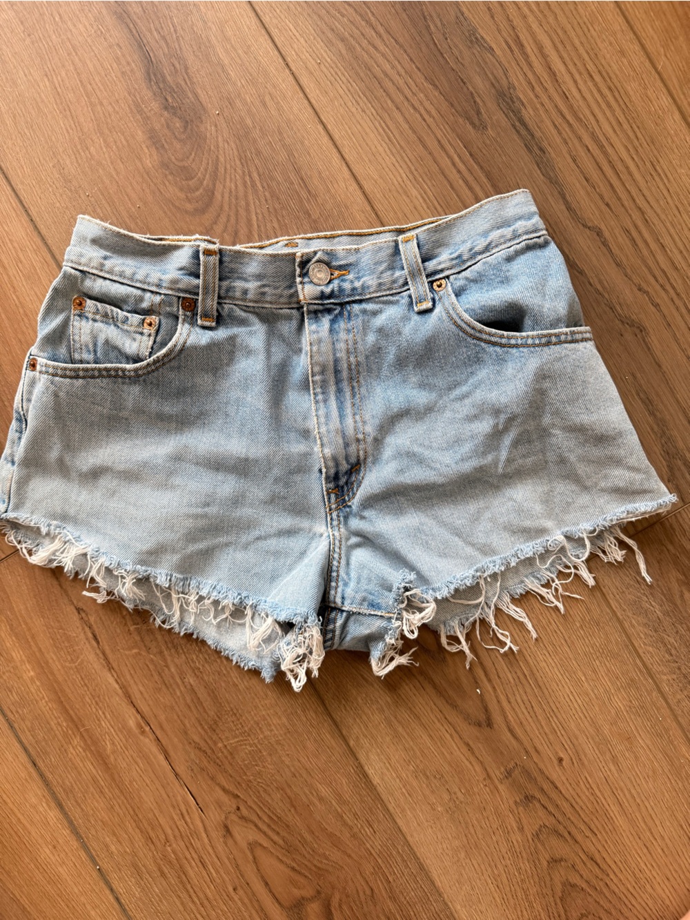 Levi's Light Blue Denim Shorts with Contrast Stitching